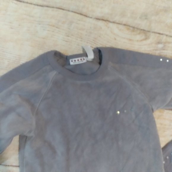 Five Stars purple velour two piece set size 2 - Picture 2 of 3